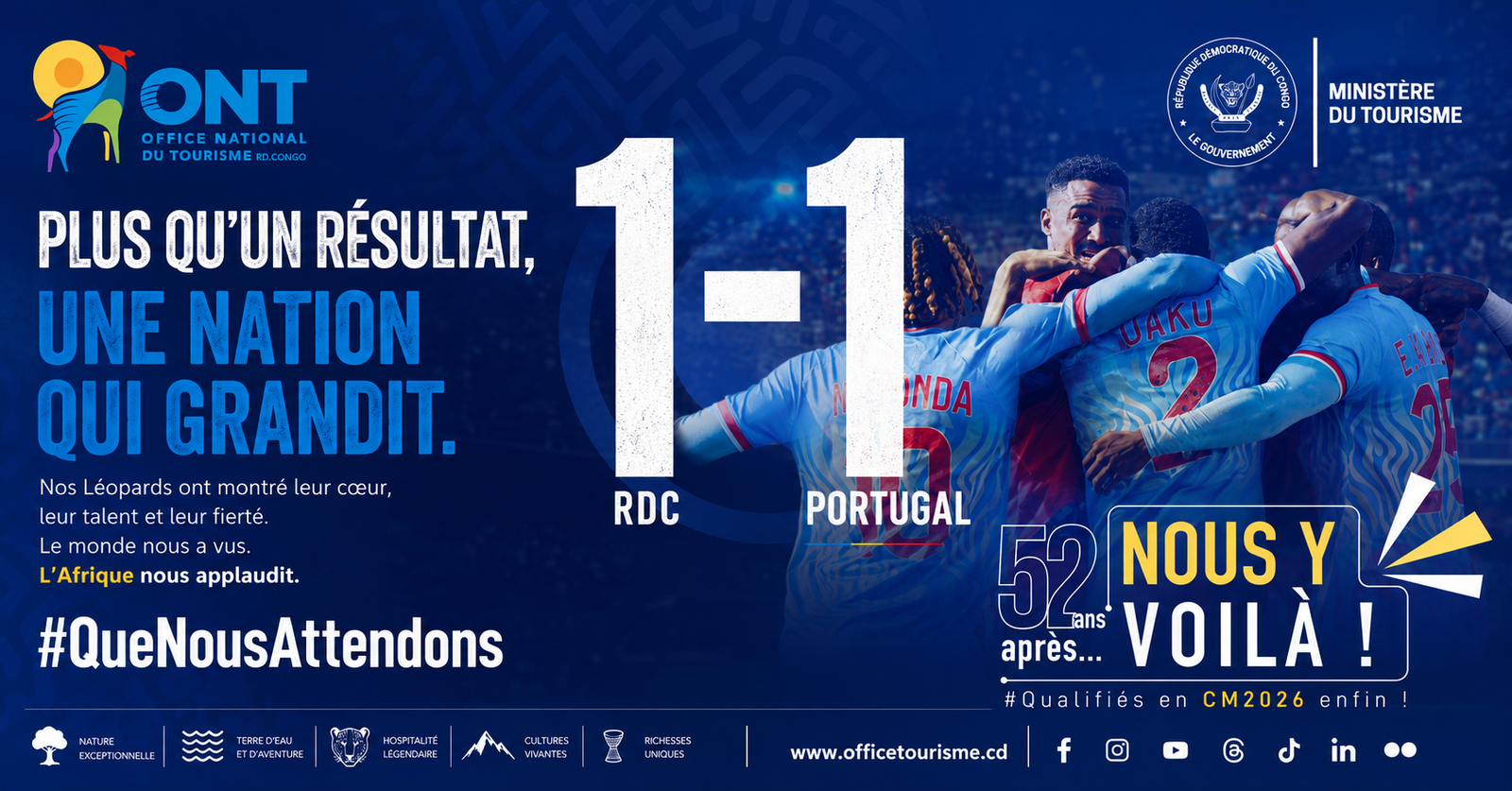 Les léopards de la RDC ont tenu en échec le Portugal lors de leur premier match à la Coupe du Monde 2026